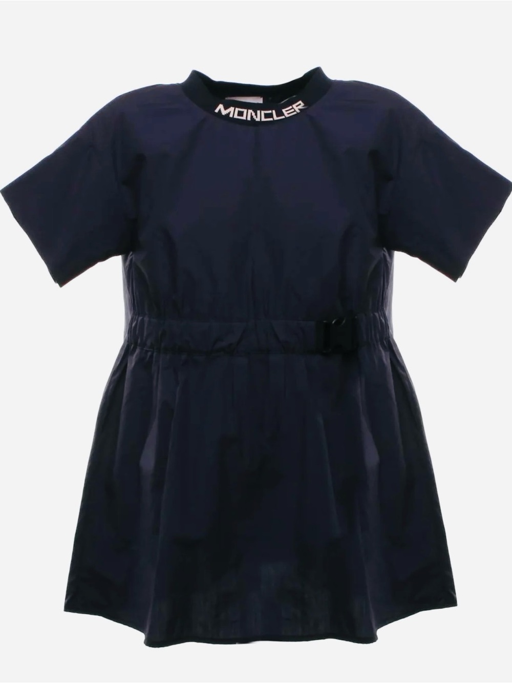 Moncler Black Short Sleeve Casual Dress with Buckle Waist Kids Size 12